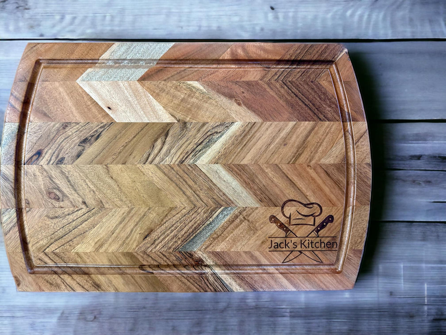 Large cutting board custom engraved